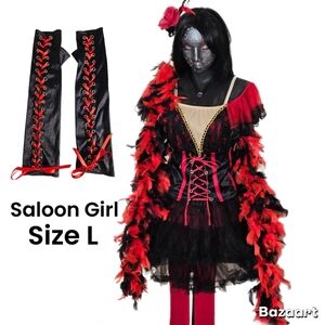 Saloon Girl Complete Costume Halloween Cosplay Size L Woman's